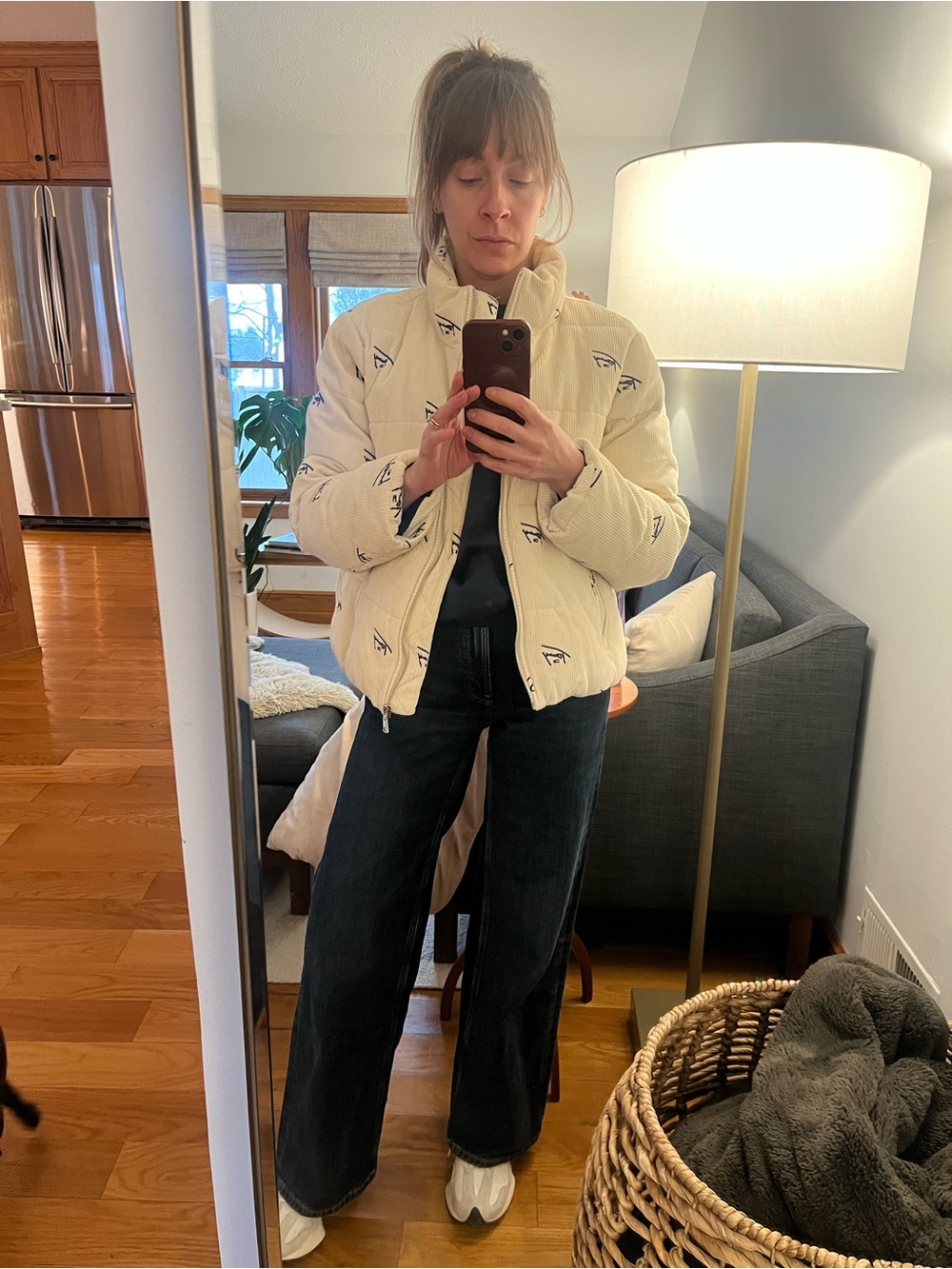 Tommy Hilfiger Cropped Corduroy Puffer Jacket